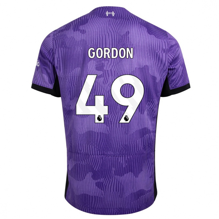 Women  Kaide Gordon #49 Purple Third Jersey 2023/24 T-Shirt