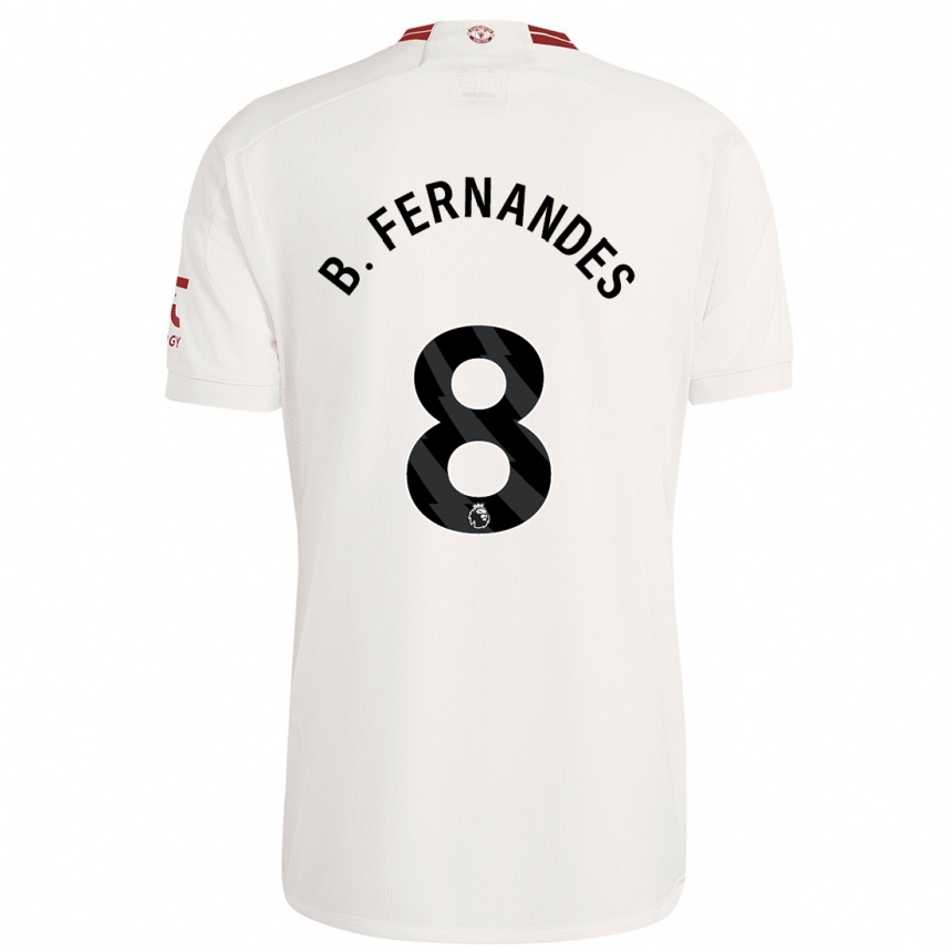 Women  Bruno Fernandes #8 White Third Jersey 2023/24 T-Shirt