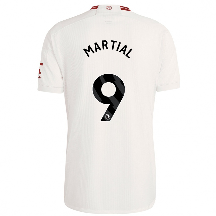 Women  Anthony Martial #9 White Third Jersey 2023/24 T-Shirt