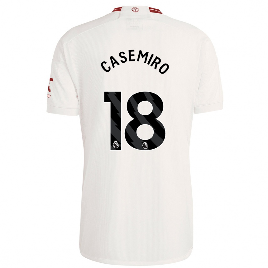 Women  Casemiro #18 White Third Jersey 2023/24 T-Shirt