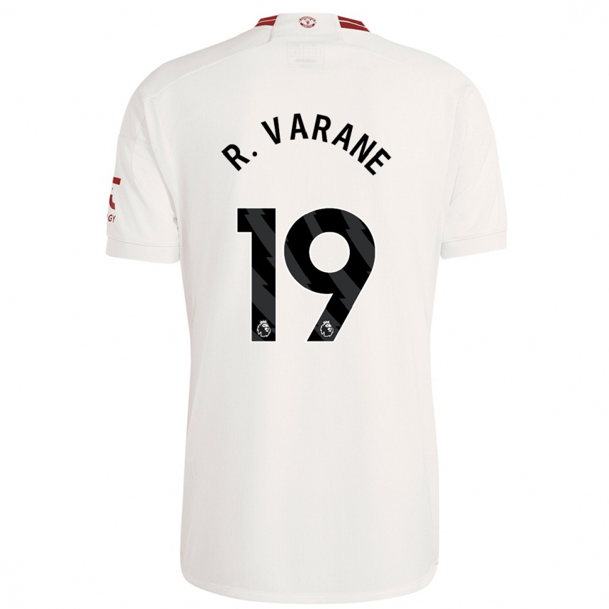 Women  Raphael Varane #19 White Third Jersey 2023/24 T-Shirt