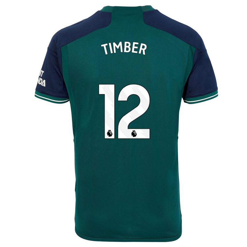 Women  Jurrien Timber #12 Green Third Jersey 2023/24 T-Shirt