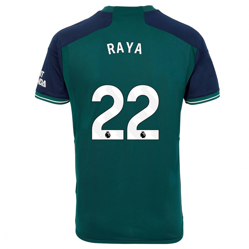 Women  David Raya #22 Green Third Jersey 2023/24 T-Shirt