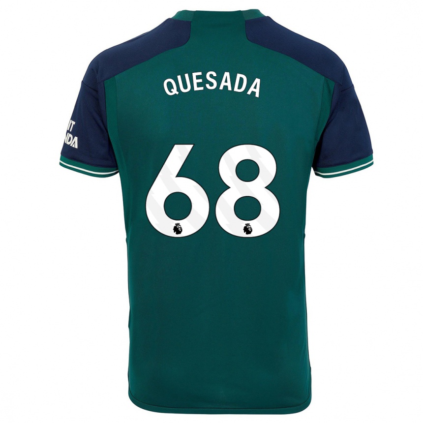 Women  Elián Quesada #68 Green Third Jersey 2023/24 T-Shirt