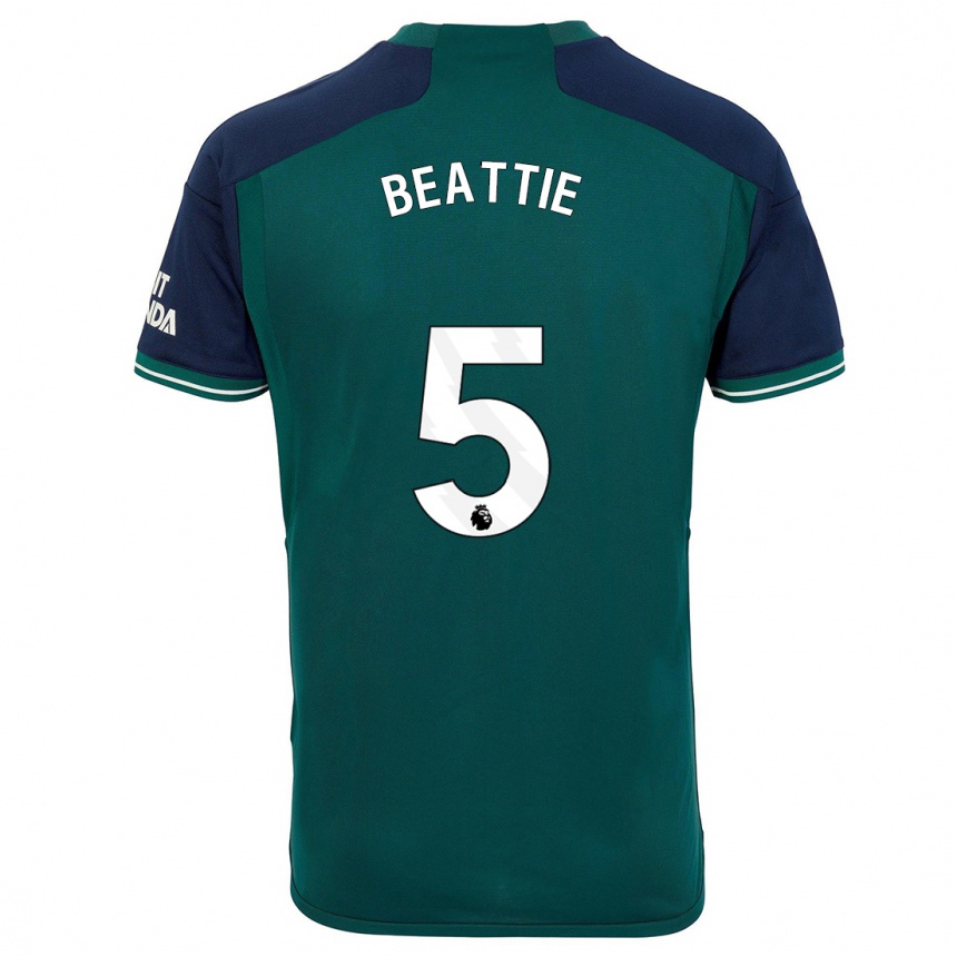 Women  Jen Beattie #5 Green Third Jersey 2023/24 T-Shirt