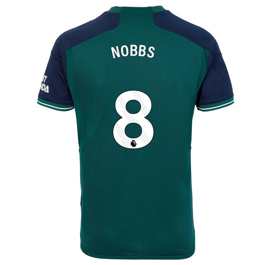 Women  Nobbs #8 Green Third Jersey 2023/24 T-Shirt