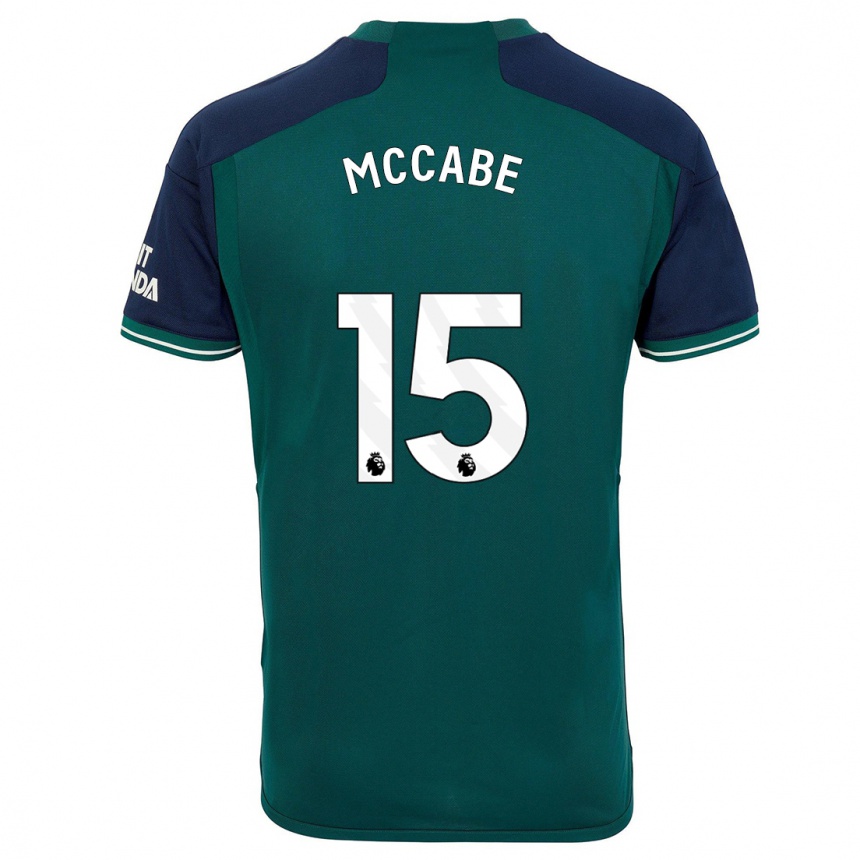 Women  Katie Mccabe #15 Green Third Jersey 2023/24 T-Shirt