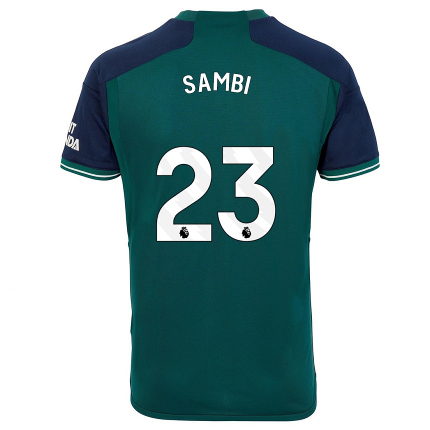 Women  Albert Sambi Lokonga #23 Green Third Jersey 2023/24 T-Shirt