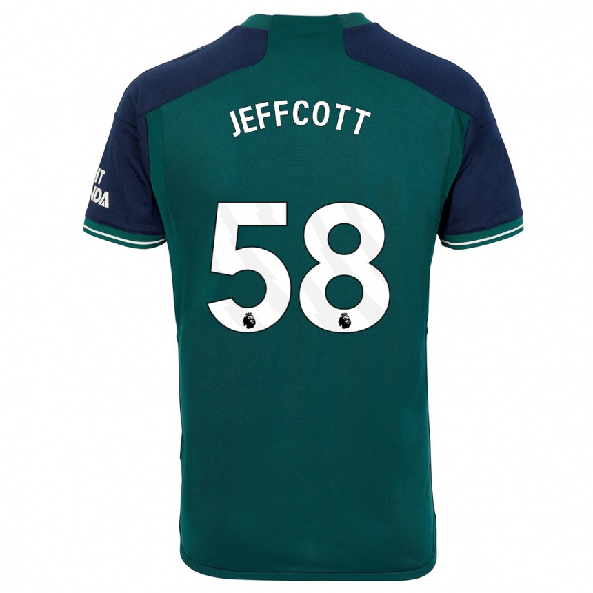 Women  Henry Jeffcott #58 Green Third Jersey 2023/24 T-Shirt