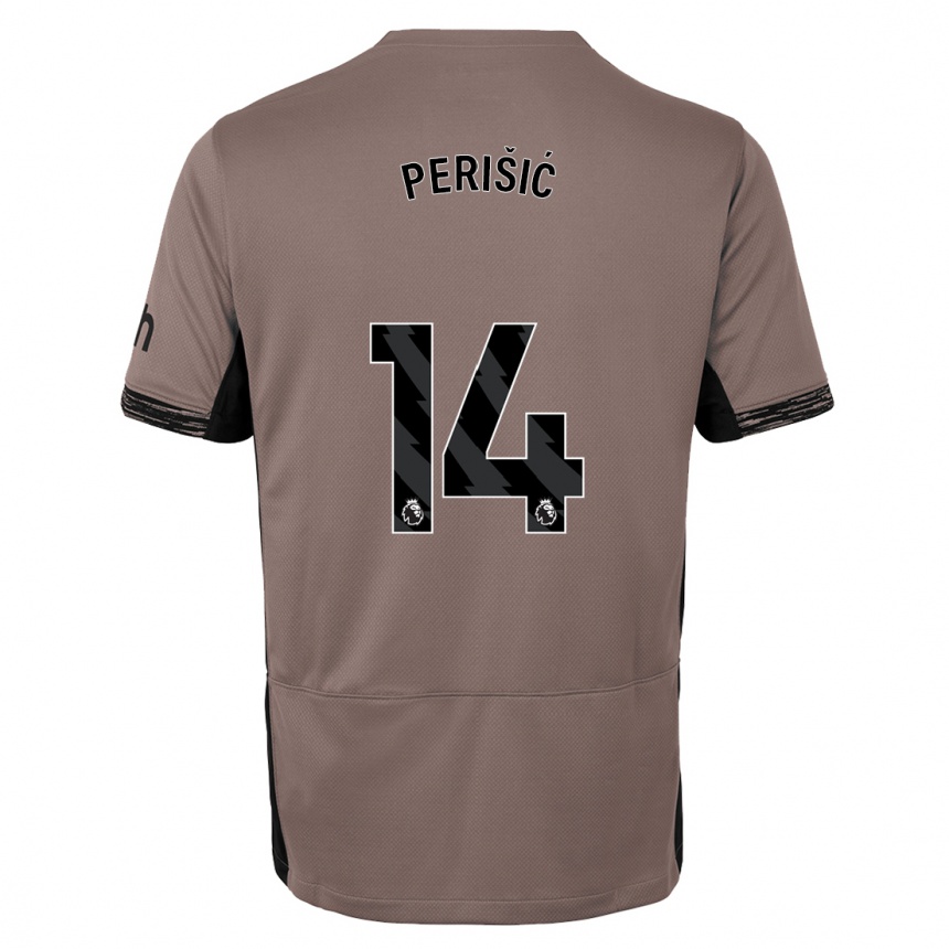 Women  Ivan Perisic #14 Dark Beige Third Jersey 2023/24 T-Shirt