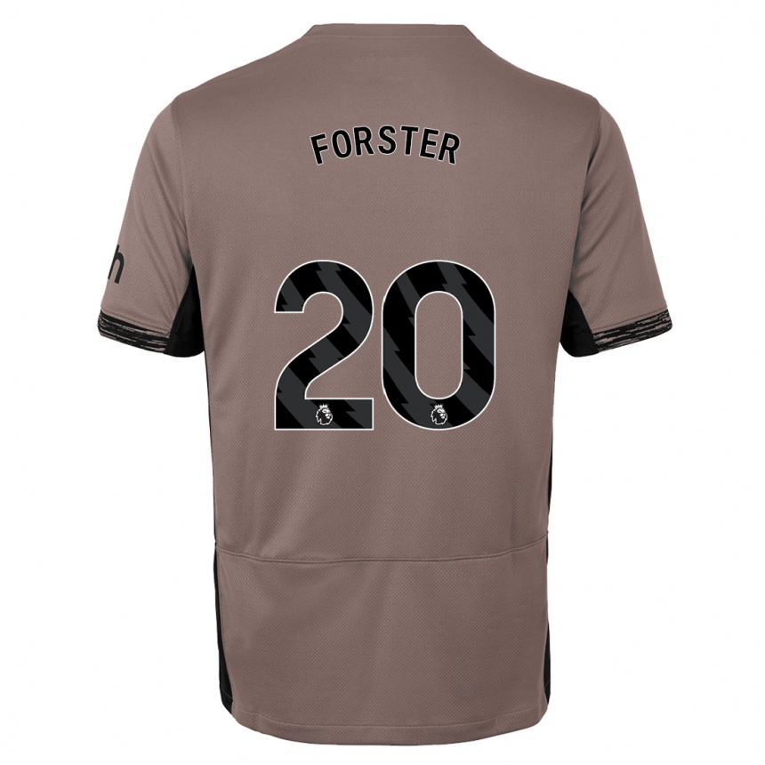 Women  Fraser Forster #20 Dark Beige Third Jersey 2023/24 T-Shirt