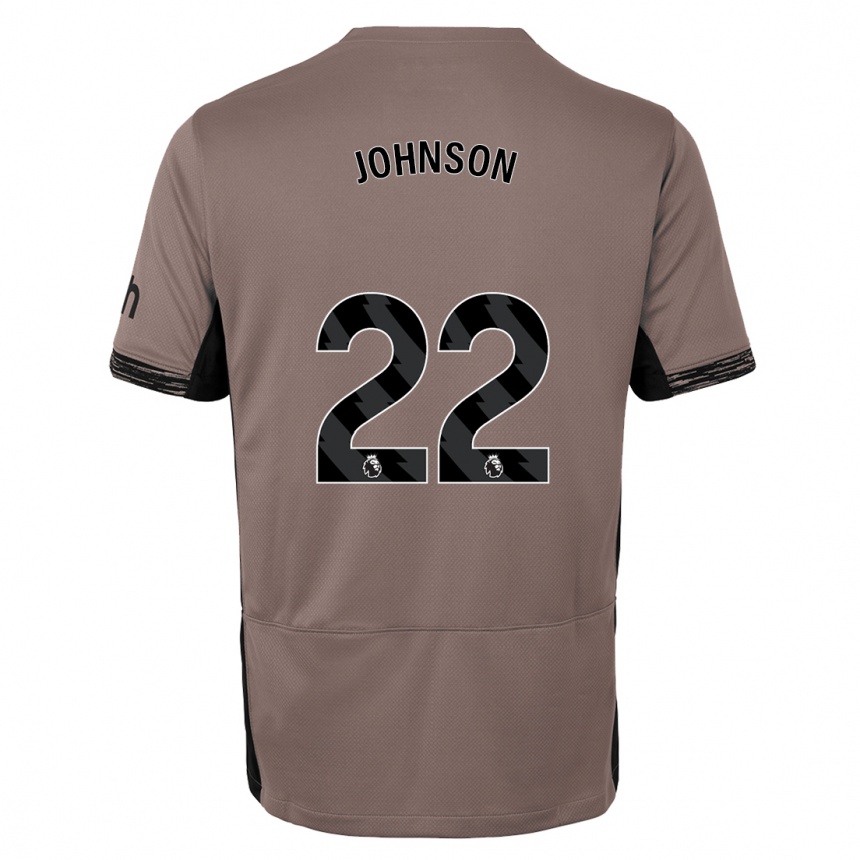 Women  Brennan Johnson #22 Dark Beige Third Jersey 2023/24 T-Shirt