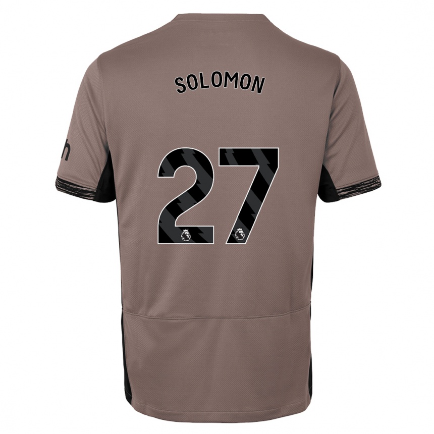 Women  Manor Solomon #27 Dark Beige Third Jersey 2023/24 T-Shirt