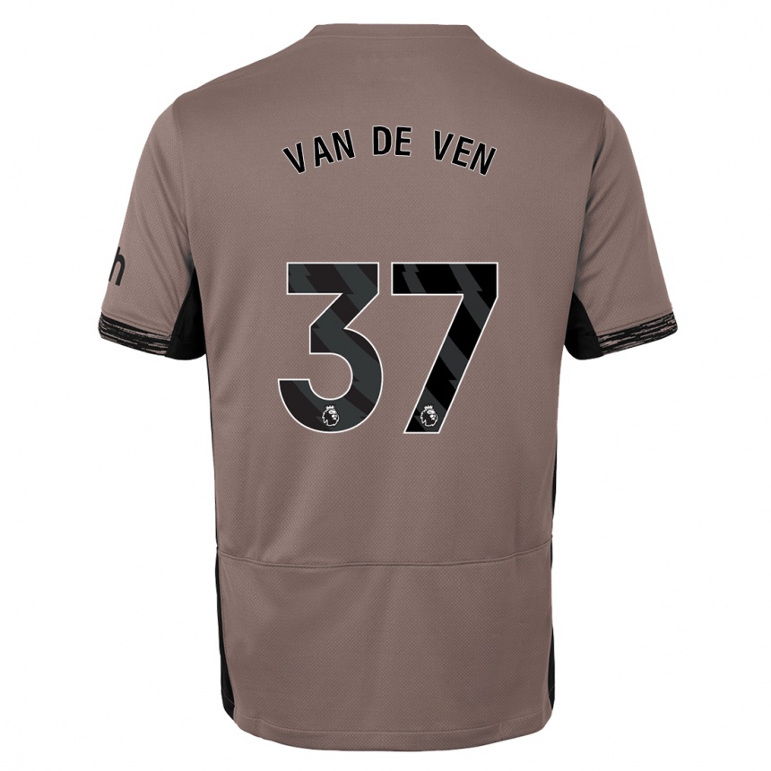 Women  Micky Van De Ven #37 Dark Beige Third Jersey 2023/24 T-Shirt