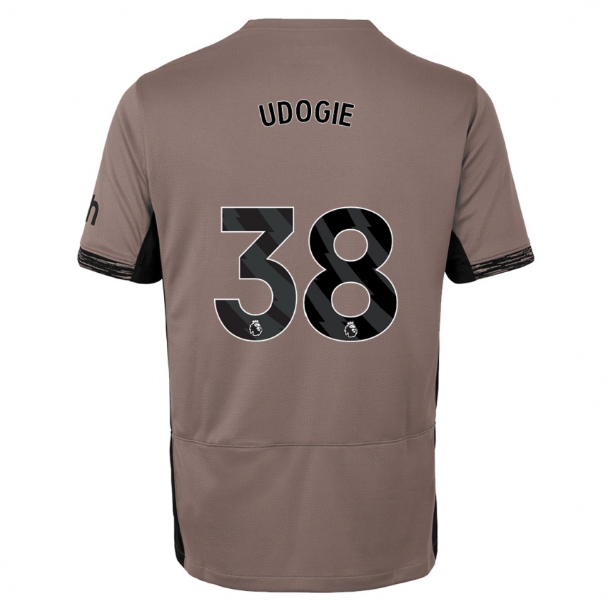 Women  Destiny Udogie #38 Dark Beige Third Jersey 2023/24 T-Shirt