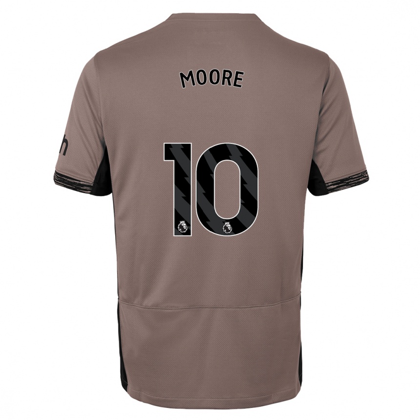 Women  Mikey Moore #10 Dark Beige Third Jersey 2023/24 T-Shirt