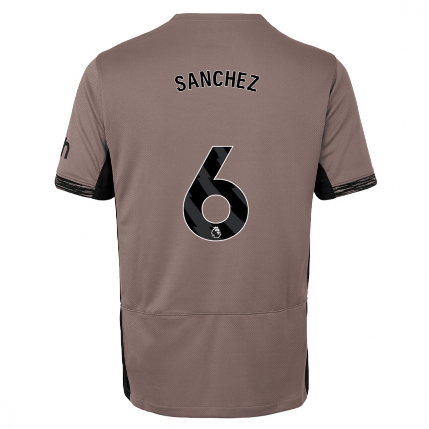 Women  Davinson Sanchez #6 Dark Beige Third Jersey 2023/24 T-Shirt