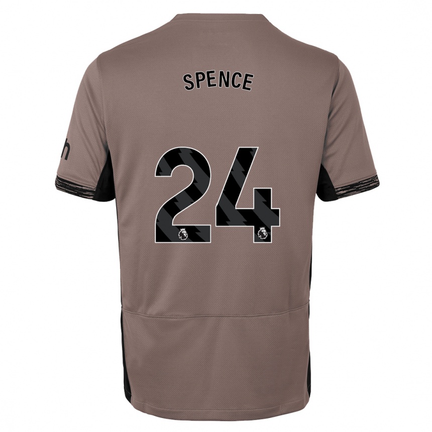 Women  Djed Spence #24 Dark Beige Third Jersey 2023/24 T-Shirt