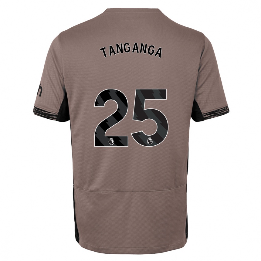 Women  Japhet Tanganga #25 Dark Beige Third Jersey 2023/24 T-Shirt
