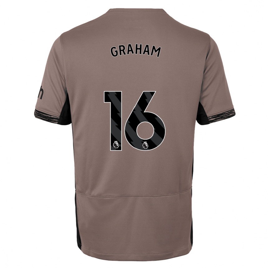 Women  Kit Graham #16 Dark Beige Third Jersey 2023/24 T-Shirt