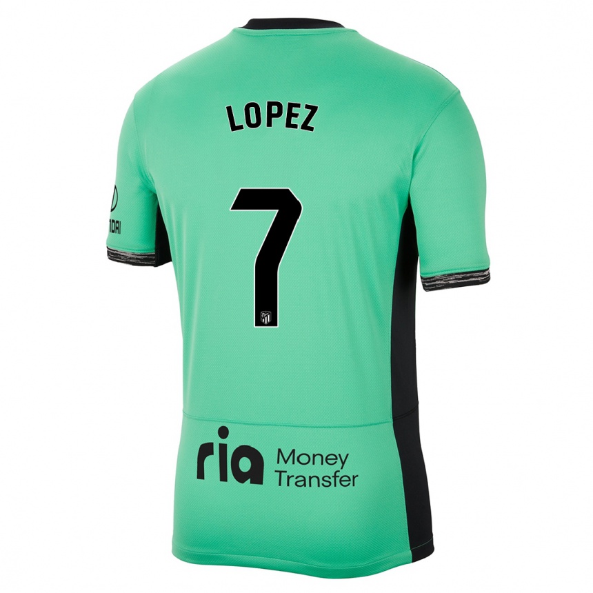 Women  Maitane Lopez #7 Spring Green Third Jersey 2023/24 T-Shirt