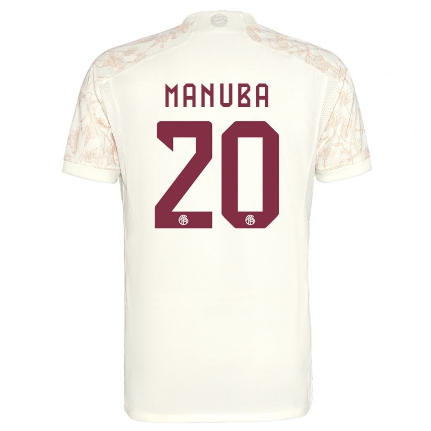 Women  Vincent Manuba #20 Off White Third Jersey 2023/24 T-Shirt