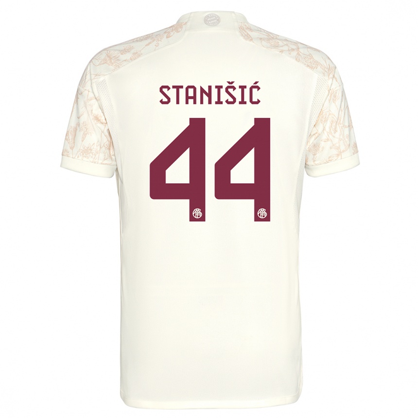 Women  Josip Stanisic #44 Off White Third Jersey 2023/24 T-Shirt