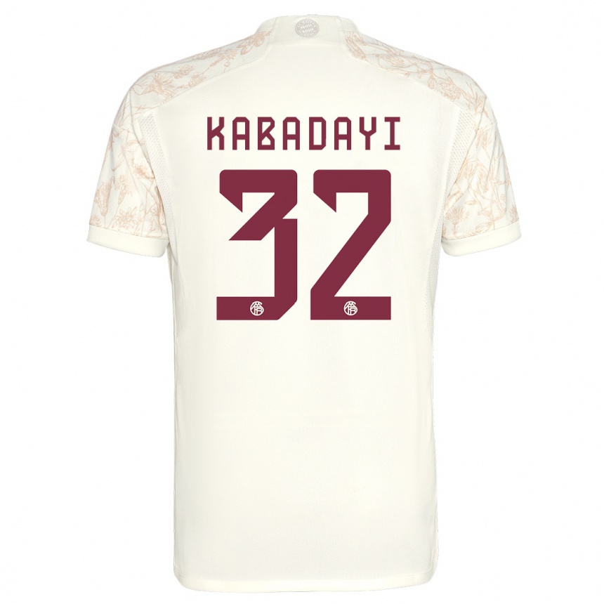 Women  Yusuf Kabadayi #32 Off White Third Jersey 2023/24 T-Shirt