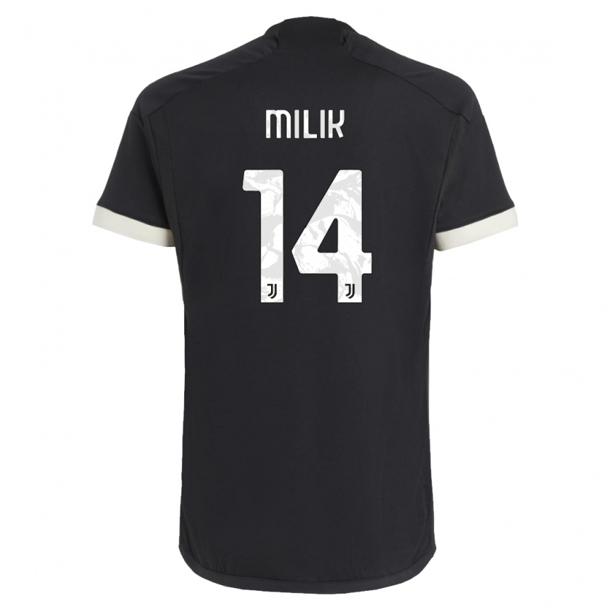 Women  Arkadiusz Milik #14 Black Third Jersey 2023/24 T-Shirt