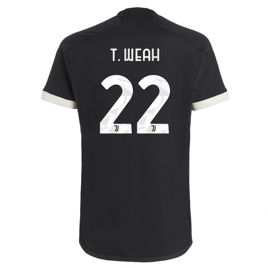 Women  Timothy Weah #22 Black Third Jersey 2023/24 T-Shirt