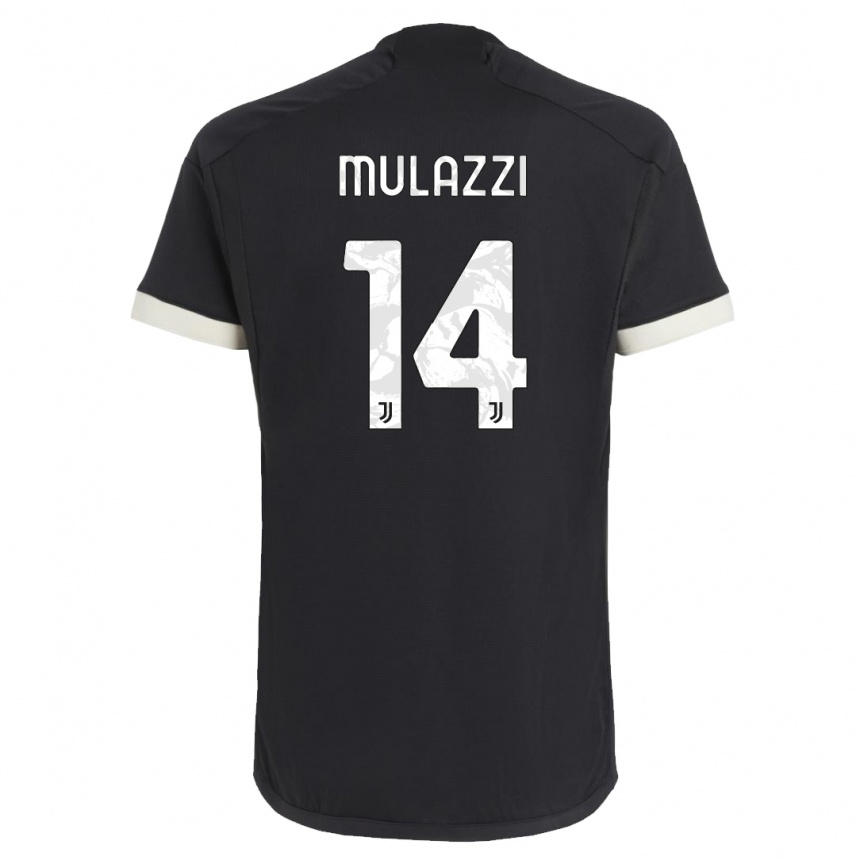 Women  Gabriele Mulazzi #14 Black Third Jersey 2023/24 T-Shirt