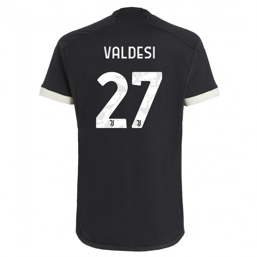 Women  Andrea Valdesi #27 Black Third Jersey 2023/24 T-Shirt