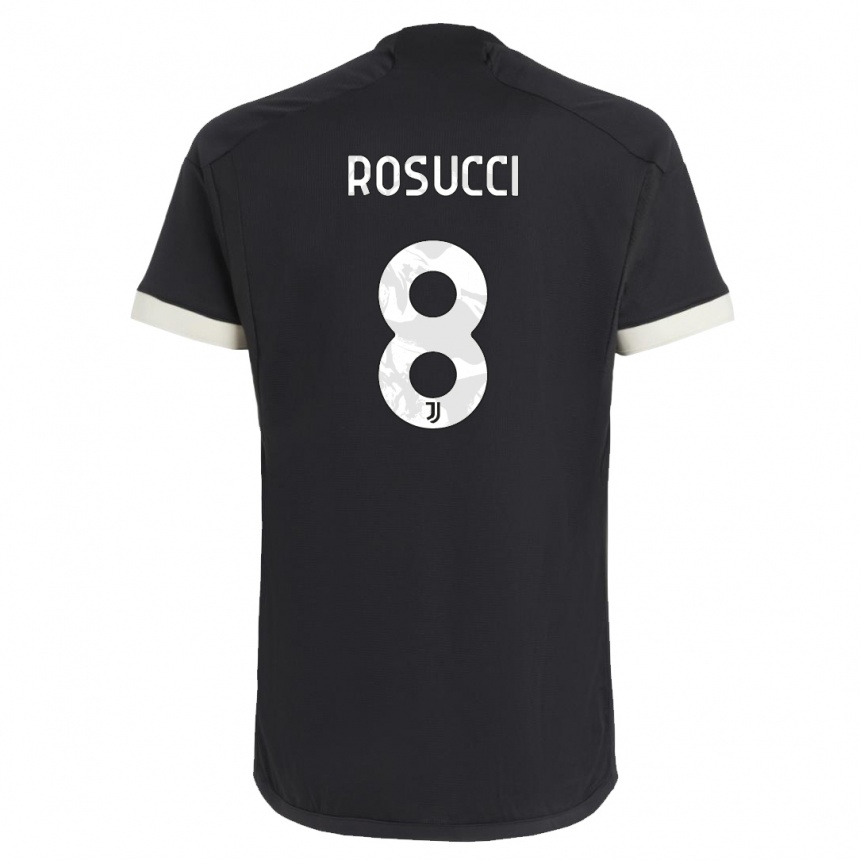 Women  Martina Rosucci #8 Black Third Jersey 2023/24 T-Shirt