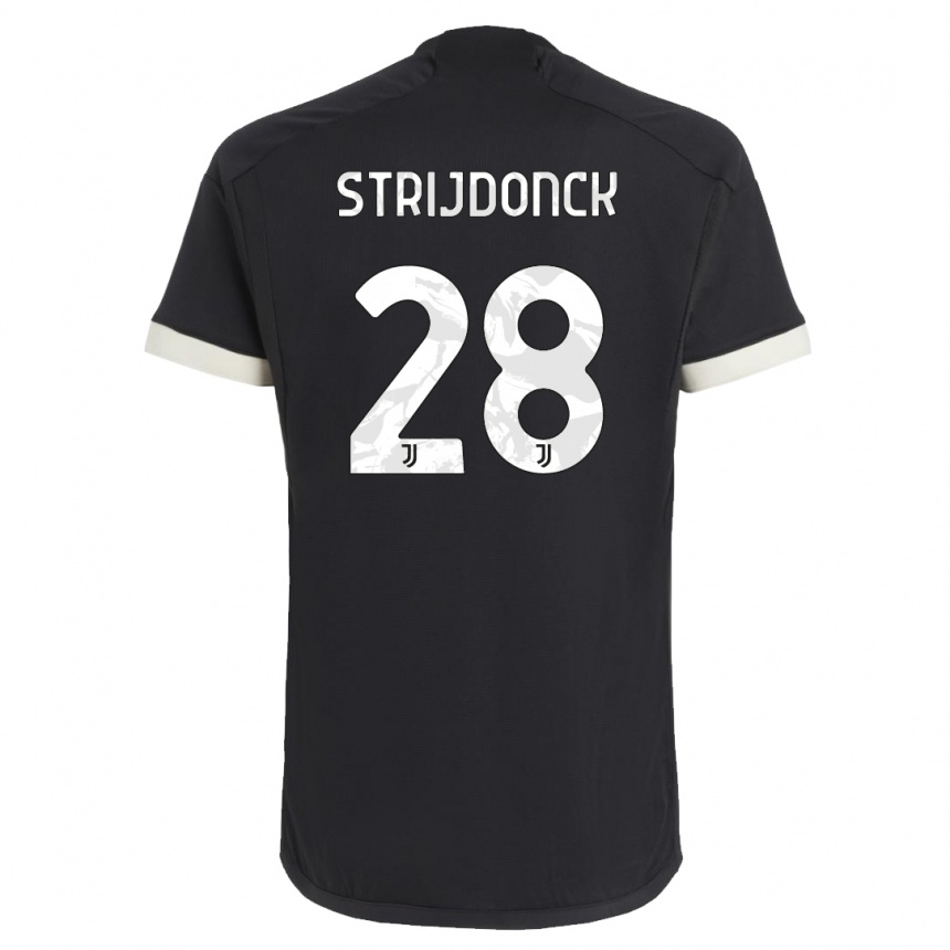 Women  Bayron Strijdonck #28 Black Third Jersey 2023/24 T-Shirt