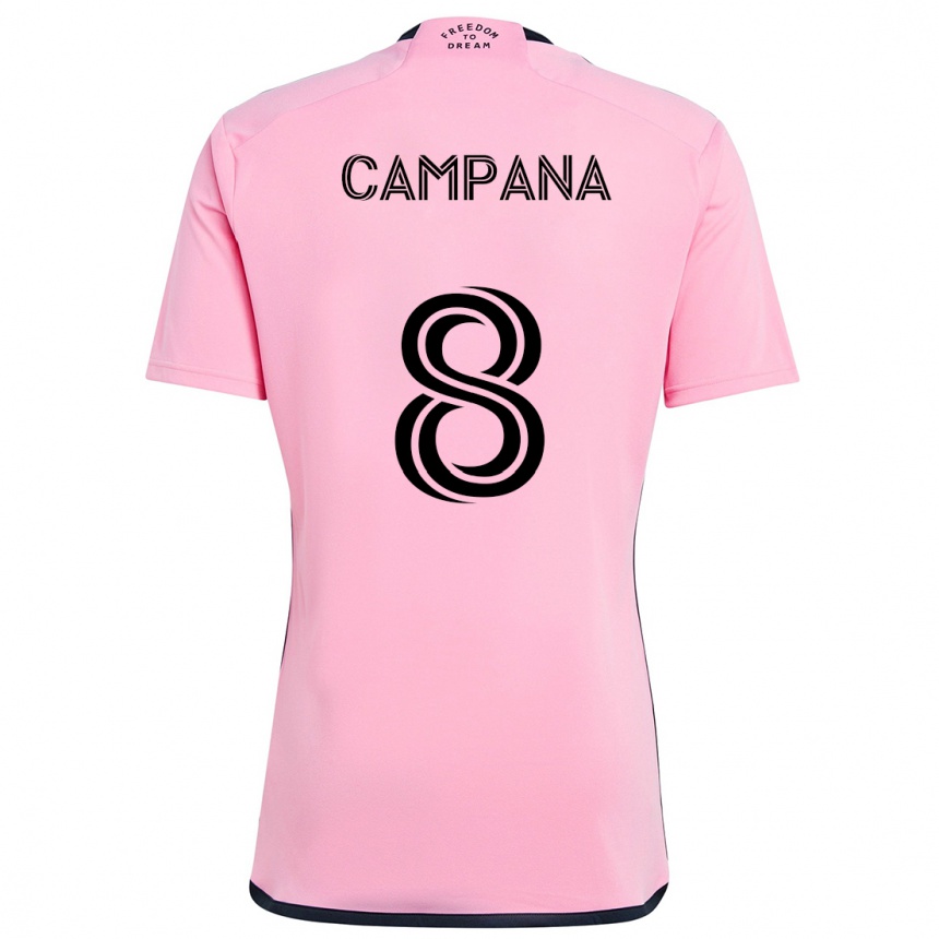 Kids Football Leonardo Campana #8 Pink Home Jersey 2024/25 T-Shirt