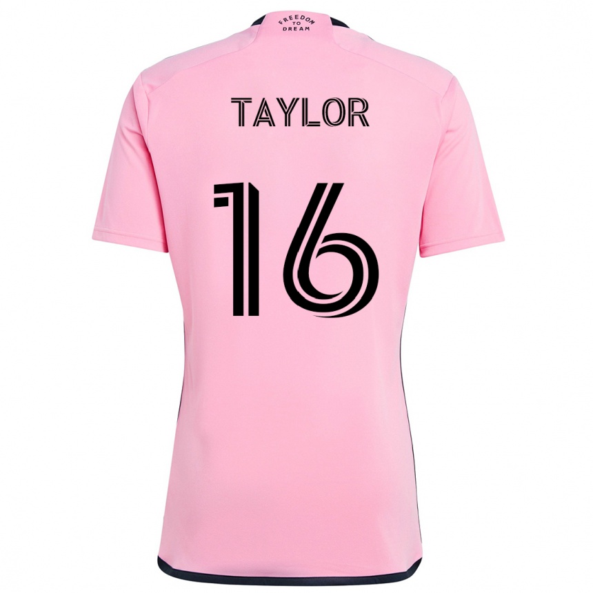 Kids Football Robert Taylor #16 Pink Home Jersey 2024/25 T-Shirt