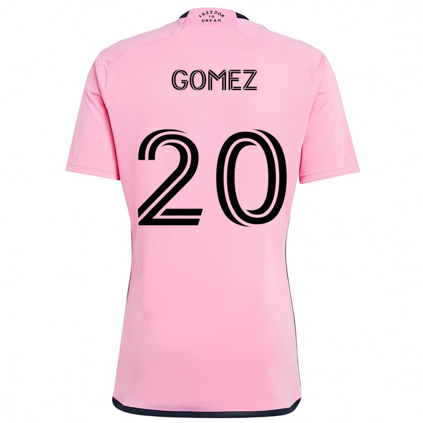 Kids Football Diego Gómez #20 Pink Home Jersey 2024/25 T-Shirt