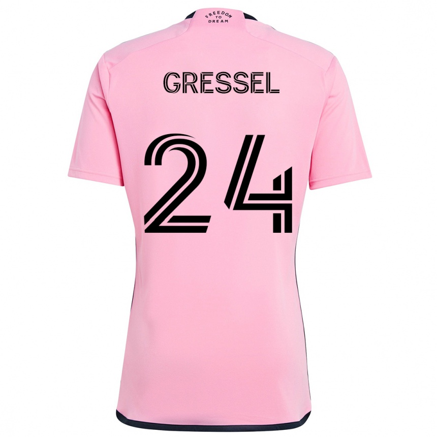 Kids Football Julian Gressel #24 Pink Home Jersey 2024/25 T-Shirt