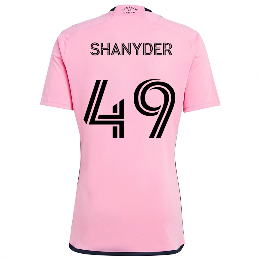 Kids Football Shanyder Borgelin #49 Pink Home Jersey 2024/25 T-Shirt