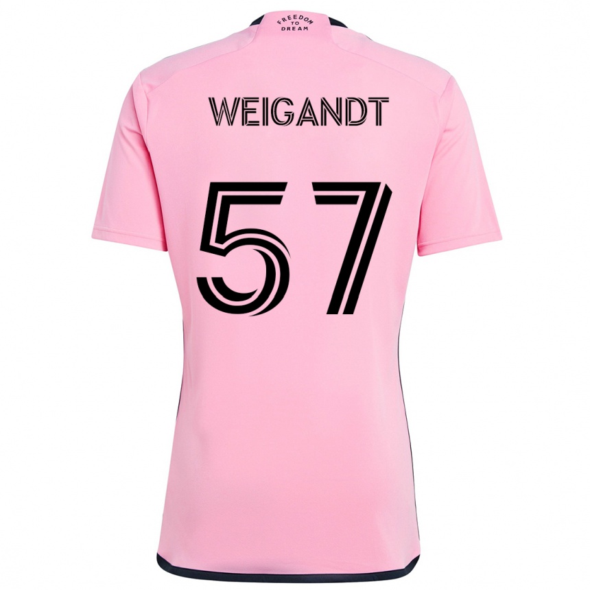 Kids Football Marcelo Weigandt #57 Pink Home Jersey 2024/25 T-Shirt