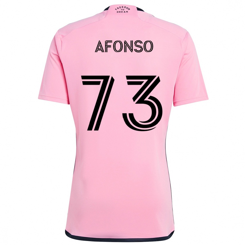 Kids Football Leo Afonso #73 Pink Home Jersey 2024/25 T-Shirt