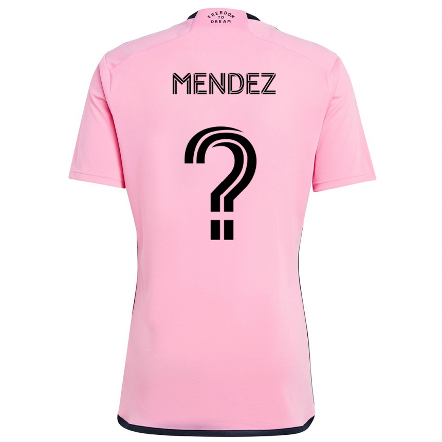 Kids Football Dylan Mendez #0 Pink Home Jersey 2024/25 T-Shirt