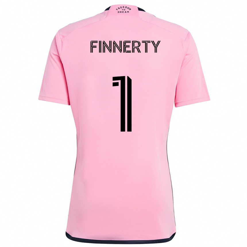 Kids Football Owen Finnerty #1 Pink Home Jersey 2024/25 T-Shirt