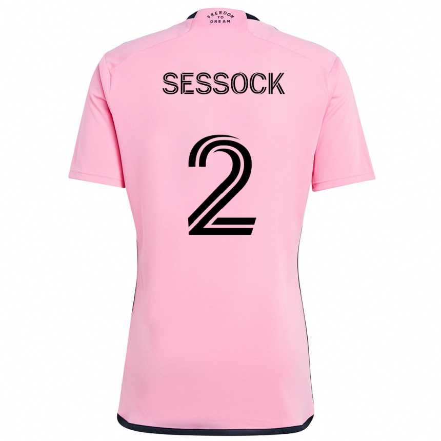 Kids Football Nykolas Sessock #2 Pink Home Jersey 2024/25 T-Shirt