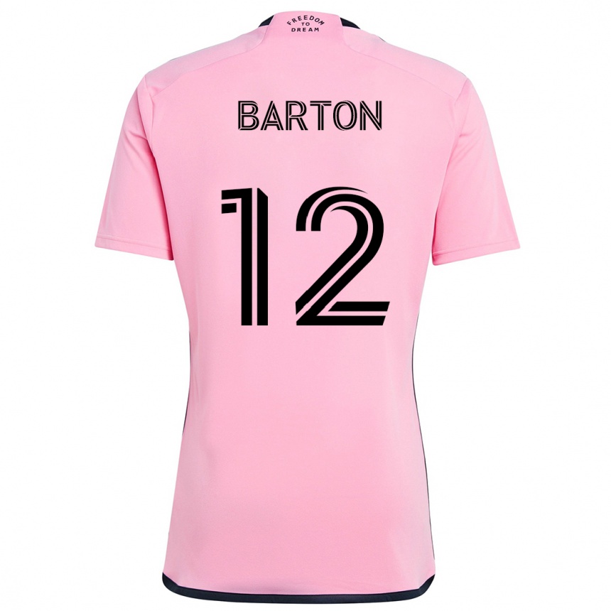 Kids Football Tye Barton #12 Pink Home Jersey 2024/25 T-Shirt