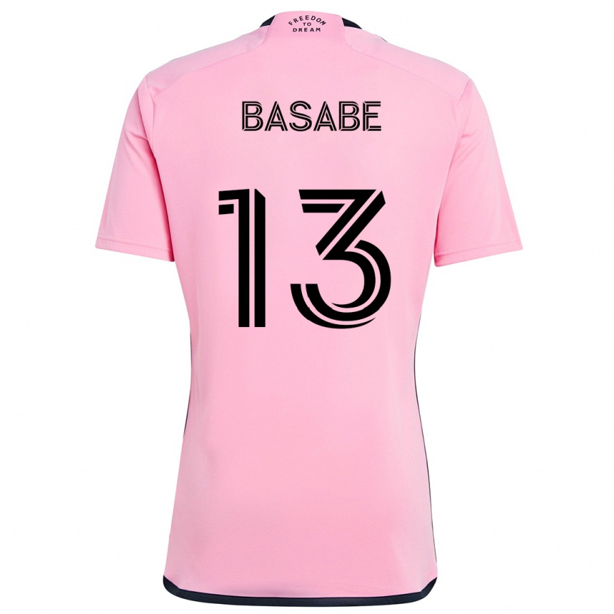 Kids Football Samuel Basabe #13 Pink Home Jersey 2024/25 T-Shirt