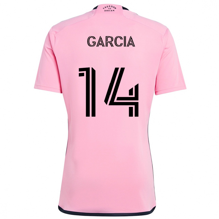 Kids Football Santiago Garcia #14 Pink Home Jersey 2024/25 T-Shirt