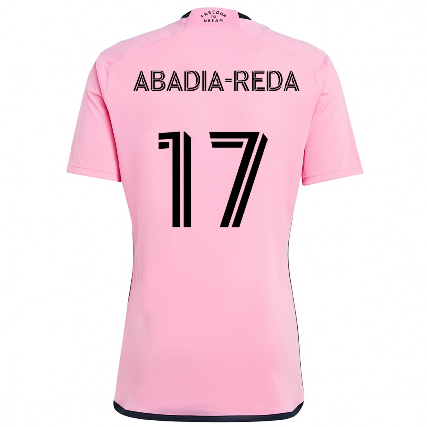 Kids Football Ezequiel Abadia-Reda #17 Pink Home Jersey 2024/25 T-Shirt