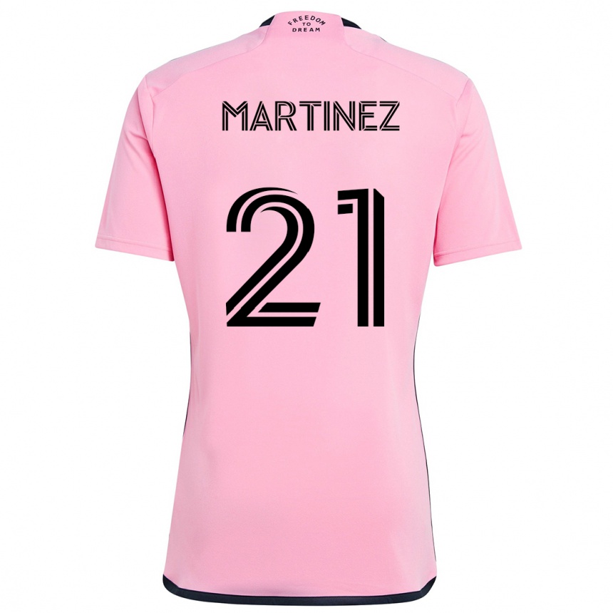 Kids Football Derrek Martinez #21 Pink Home Jersey 2024/25 T-Shirt