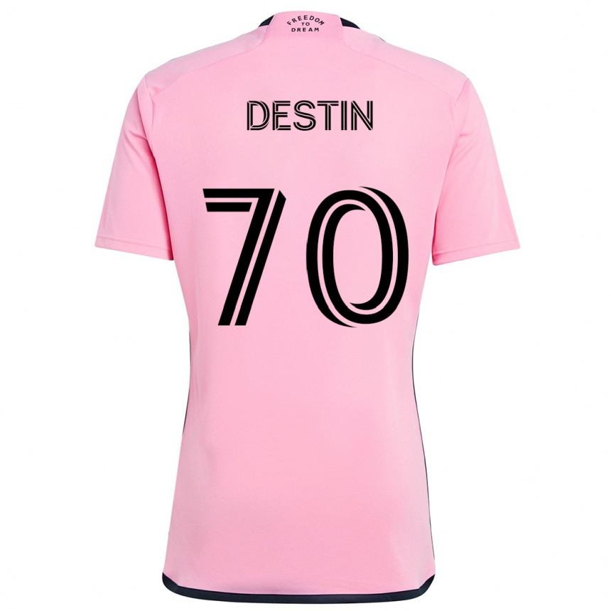 Kids Football Bryan Destin #70 Pink Home Jersey 2024/25 T-Shirt